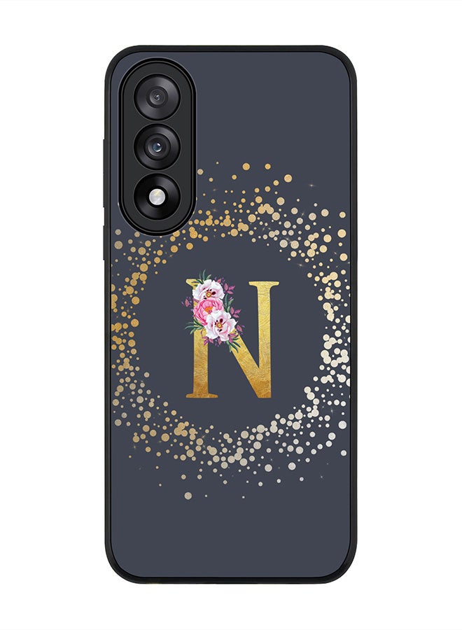 Stylizedd For OnePlus Nord 5 / Ace 5 Ultra Case,Slim fit Camera Protection, Shockproof Thin Phone cover  - Custom Monogram Floral - N  (Grey ) - Image 1