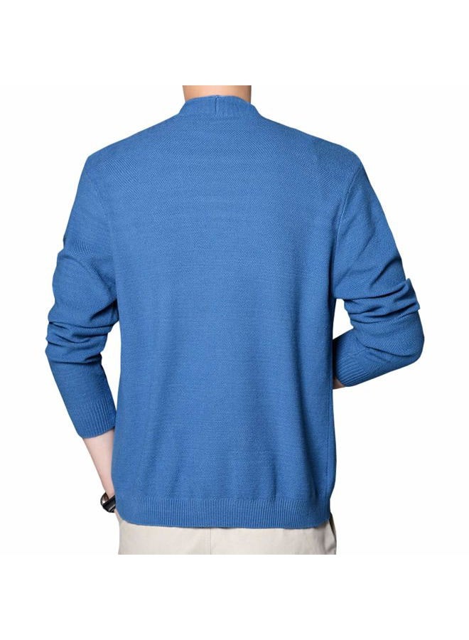 Womleys Mens Casual Open Front Long Sleeve Cotton Cardigan Sweater, A-yellow, S - Image 3