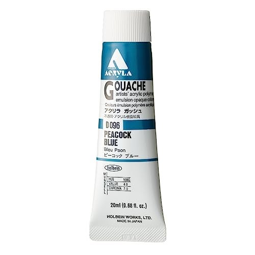 Holbein Acryla Gouache 20ml Peacock Blue - Image 4