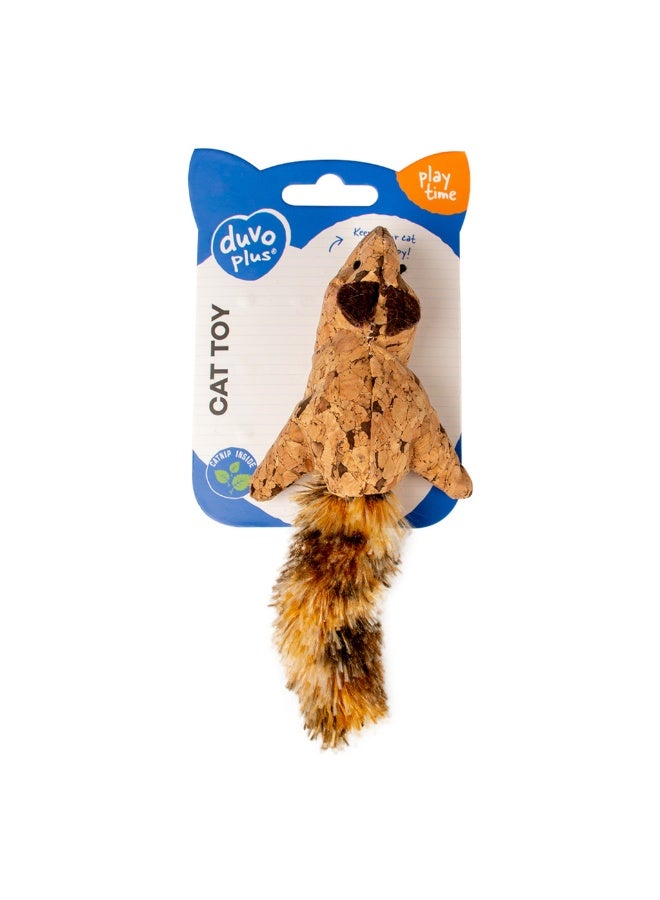 Duvo + Duvo+ Cork Squirrel With Big Plush Tail 17X8X4Cm Brown - Image 2
