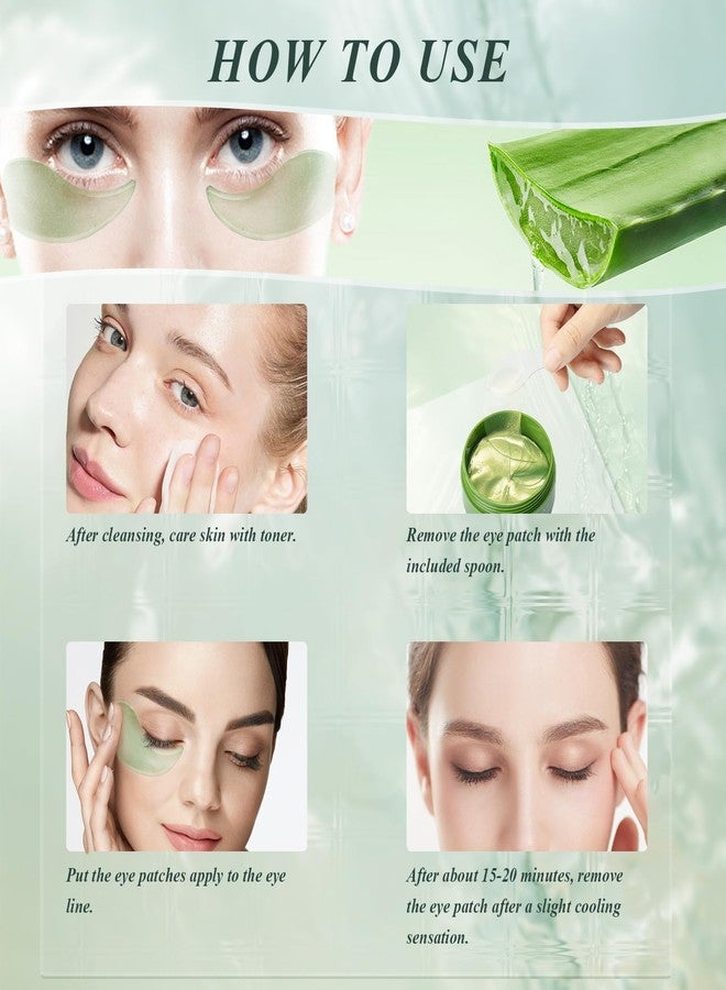 Caewous Under Eye Patches for Puffy Eyes and Dark Circles - 60 PCS Aloe Vera Under Eye Mask with Pure Natural Extracts to Combat Puffiness, Fine Lines, Wrinkles, and Bags - Image 5
