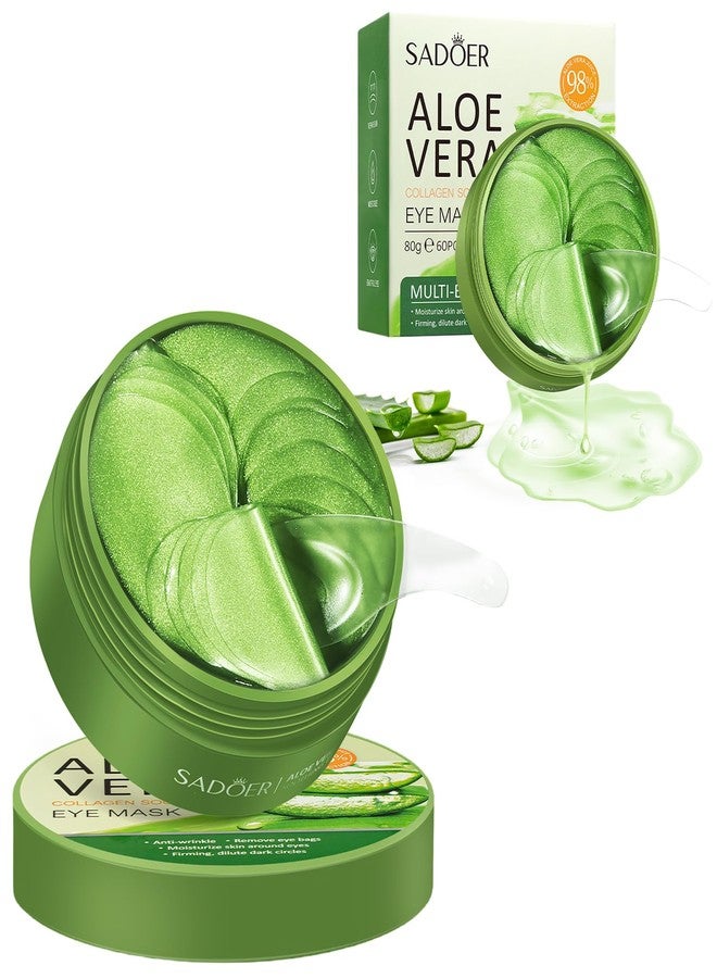 Caewous Under Eye Patches for Puffy Eyes and Dark Circles - 60 PCS Aloe Vera Under Eye Mask with Pure Natural Extracts to Combat Puffiness, Fine Lines, Wrinkles, and Bags - Image 1