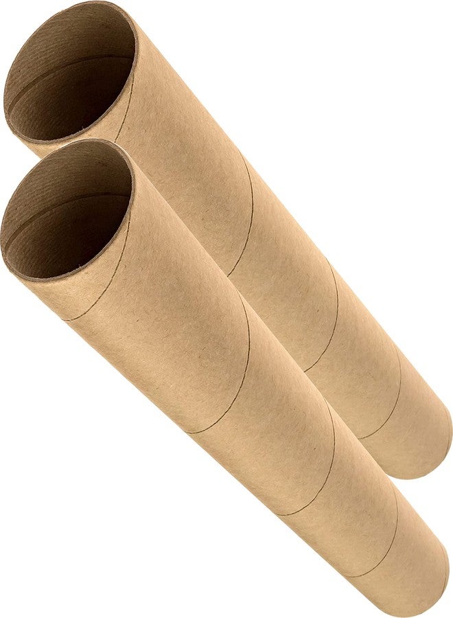 إمبرينت مغلفات بريدية أنبوبية مطبوعة، طولها 18 بوصة وقطرها 2 بوصة، عبوة من قطعتين، لون الأنابيب بني - Image 1