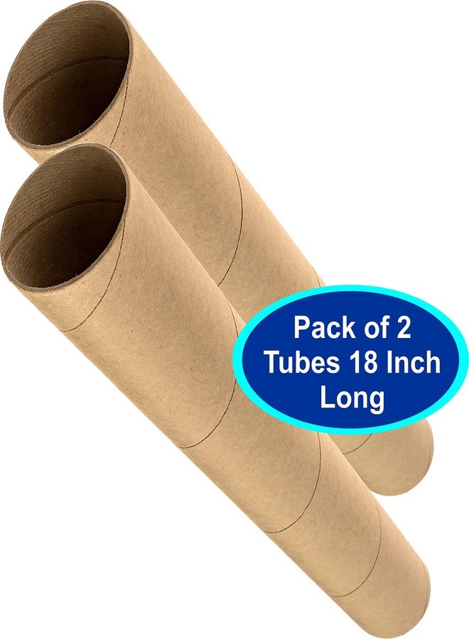 إمبرينت مغلفات بريدية أنبوبية مطبوعة، طولها 18 بوصة وقطرها 2 بوصة، عبوة من قطعتين، لون الأنابيب بني - Image 2