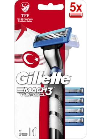 Mach3 Turbo Shaver + 5 Spare Razor Blades National Set Special Package