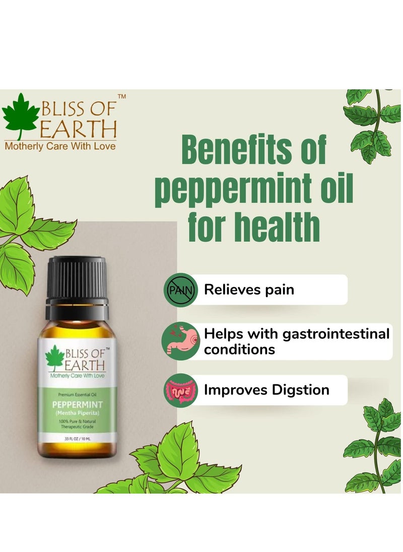 BLISS OF EARTH 100% Pure Peppermint Essential Oil 10ml  - Image 3