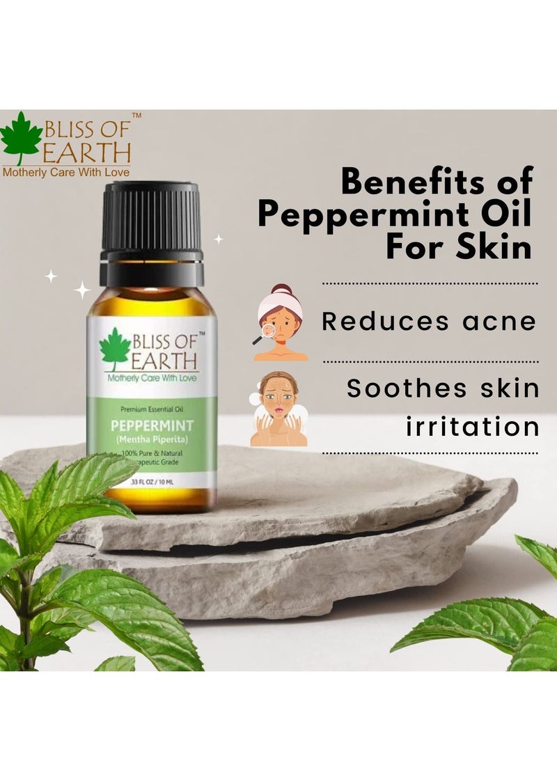 BLISS OF EARTH 100% Pure Peppermint Essential Oil 10ml  - Image 2