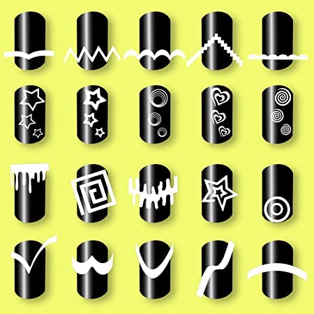 COSLIFESTORE 80PCS DIY Nail Art Kit – Nail Tapes, Nail Art Brushes, Dotting Tools & French Tip Stickers, Complete Nail Art Accessories Set for Women & Girls - Image 5
