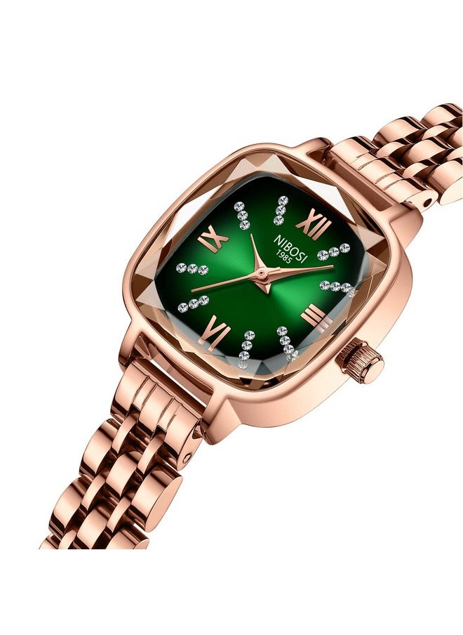 NIBOSI - NIBOSI Women Watches Analogue Wrist Watches for Women's & Girls&Miss&Ladies Rose Gold Dial and Band Stainless Steel Watch with Stylish Diamond Studded Watches - Image 1