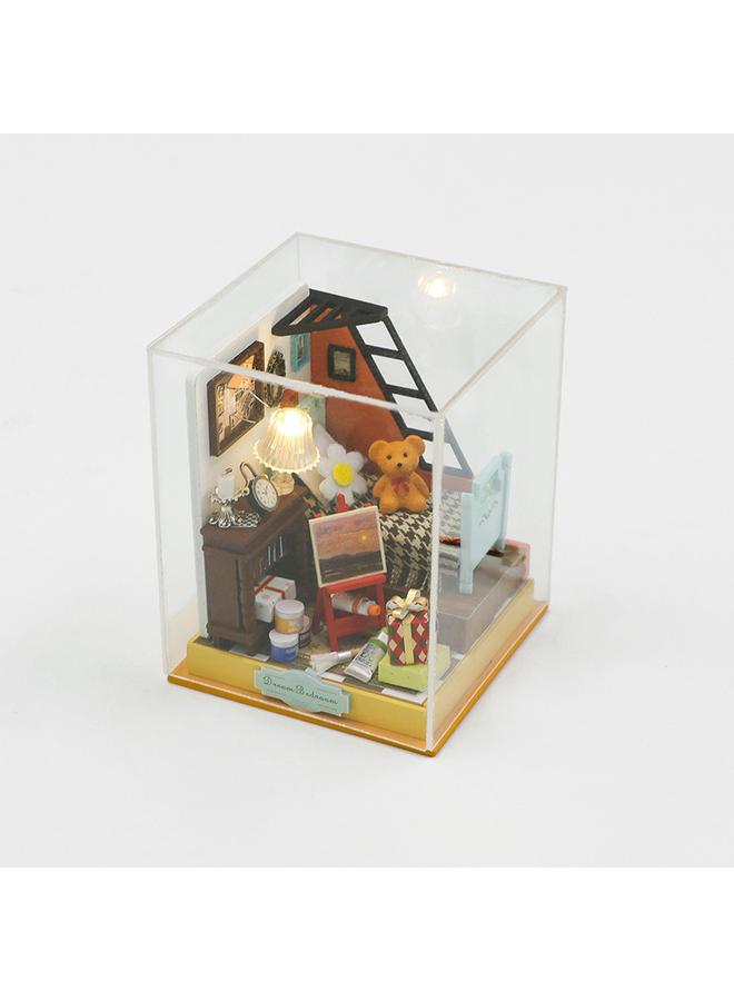 Bluejw Hongda Diy Cabin Music Moment Wooden Handmade Architectural Assembled Mini Cabin Creative Toys Gift Ornaments - Image 1