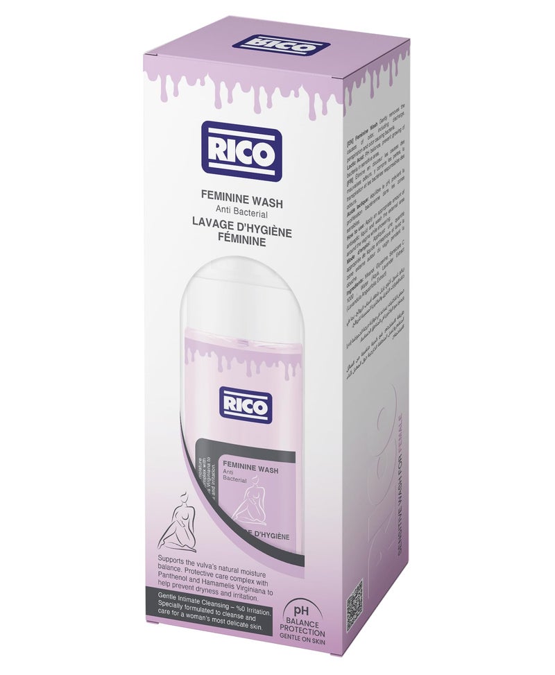 ريكو RICO Natural Intimate Foam Wash for Women with Lavender Extract, pH-Balanced, 200ml - Image 1