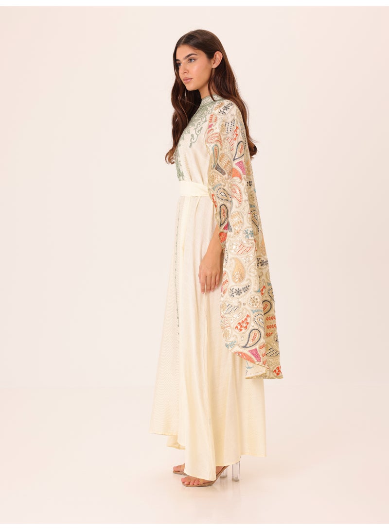 اكسا جلابية فاخرة مطرزة بالورود - Image 5