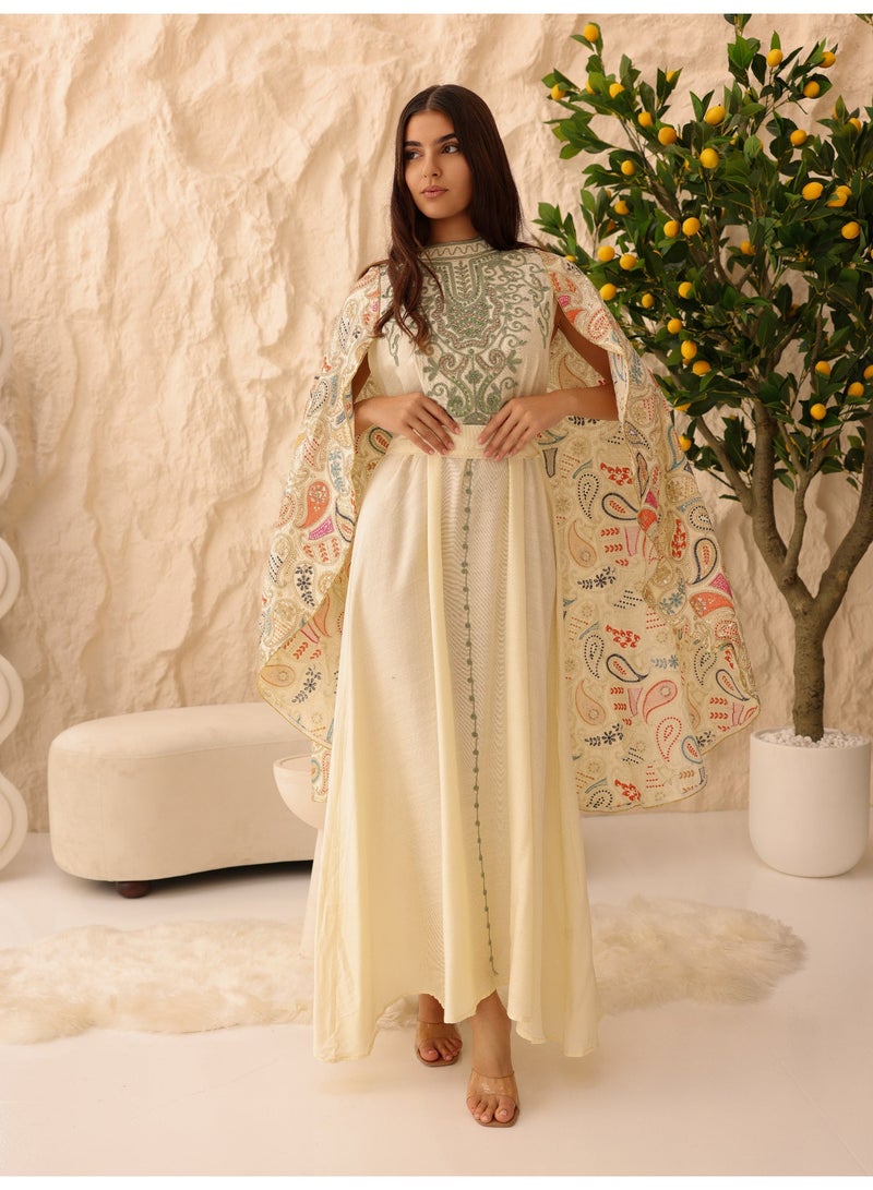 اكسا جلابية فاخرة مطرزة بالورود - Image 1