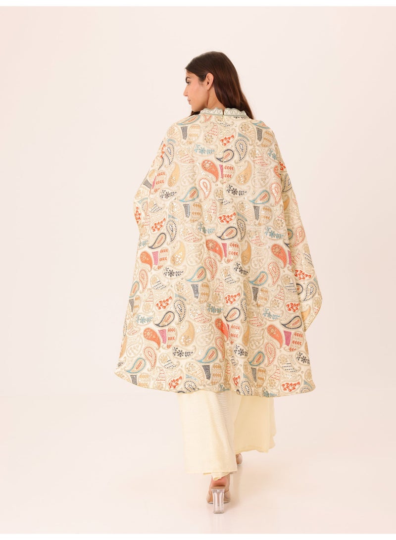 اكسا جلابية فاخرة مطرزة بالورود - Image 2