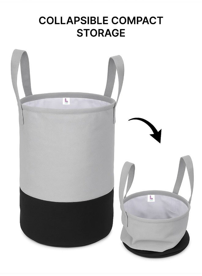 Lazer Large Foldable Round Laundry Bag – Grey - Image 5