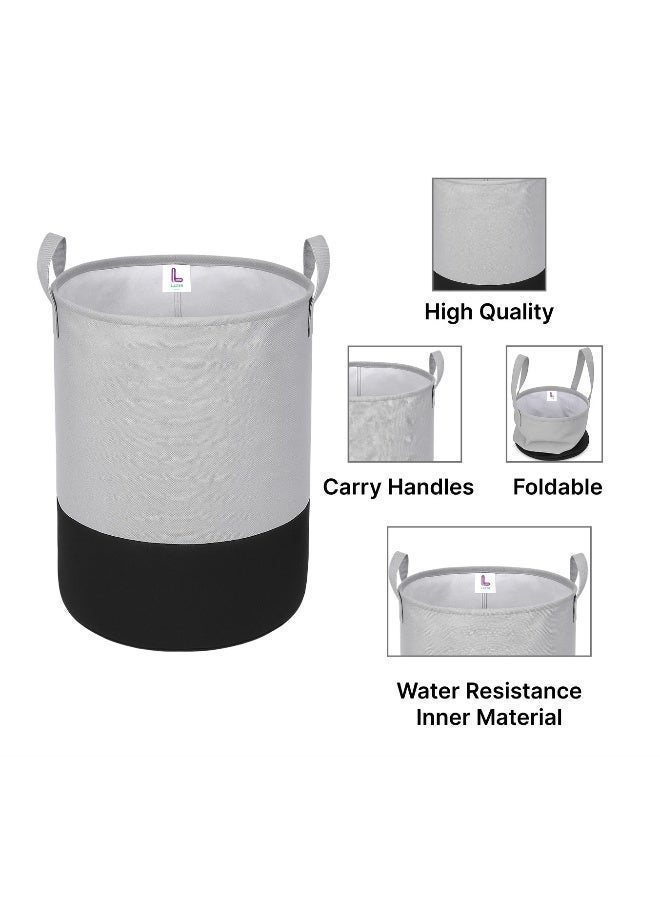 Lazer Large Foldable Round Laundry Bag – Grey - Image 3