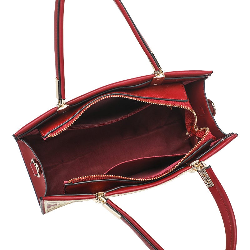 Chinese Style Handmade Embroidered Handbag Red Mother Wedding Bag Female 2023 New Light Luxury Bridal Wedding Bag - Image 5