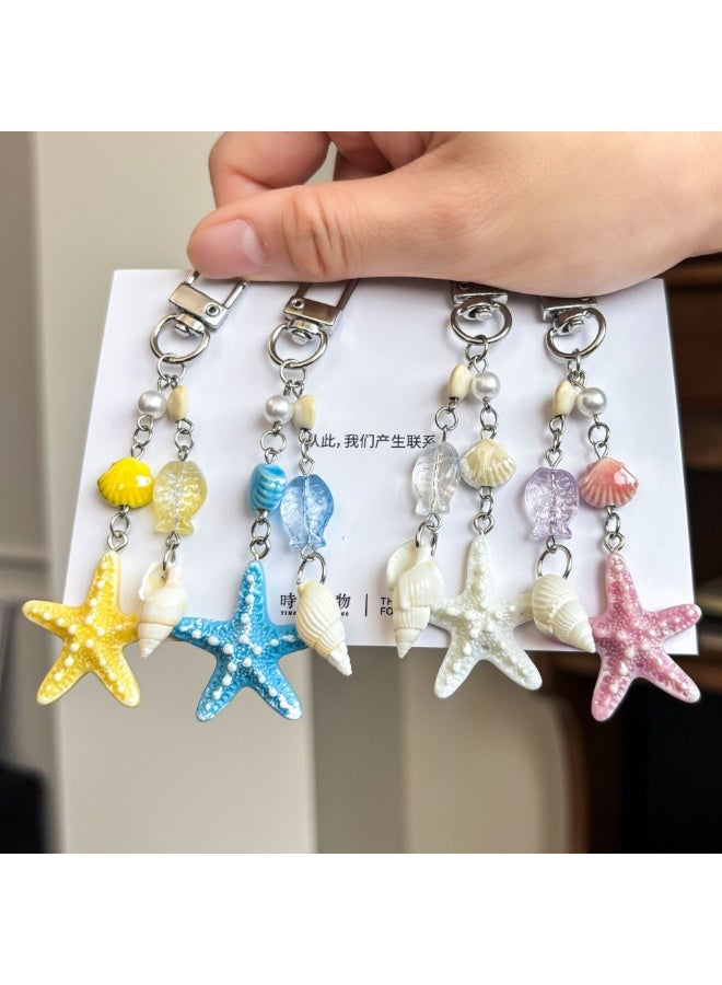 NIBEMINENT Phone Charm/ Chain Strap for Women Girls,Island Shell Star Cell Phone Case Lanyard Wrist Strap - Image 2