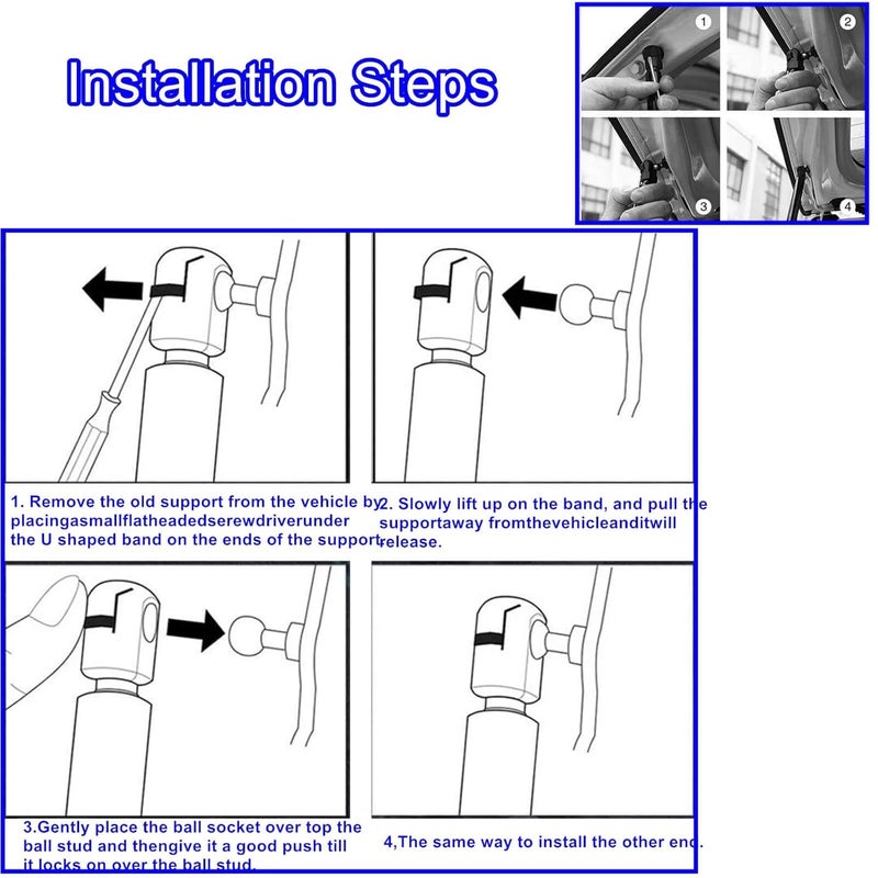 LDCRE UTV Dump Box Lift Support Shock for Polaris Ranger RGR 570 900 1000 - Image 5