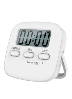 Ronest Digital Kitchen Timer with Alarm Stop Watch Timer for Kitchen Kitchen Timer with Magnetic Stand Timer Clock for Study White Color