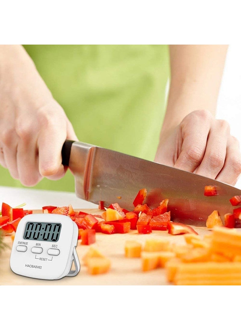 Ronest - Ronest Digital Kitchen Timer with Alarm Stop Watch Timer for Kitchen Kitchen Timer with Magnetic Stand Timer Clock for Study White Color - Image 1