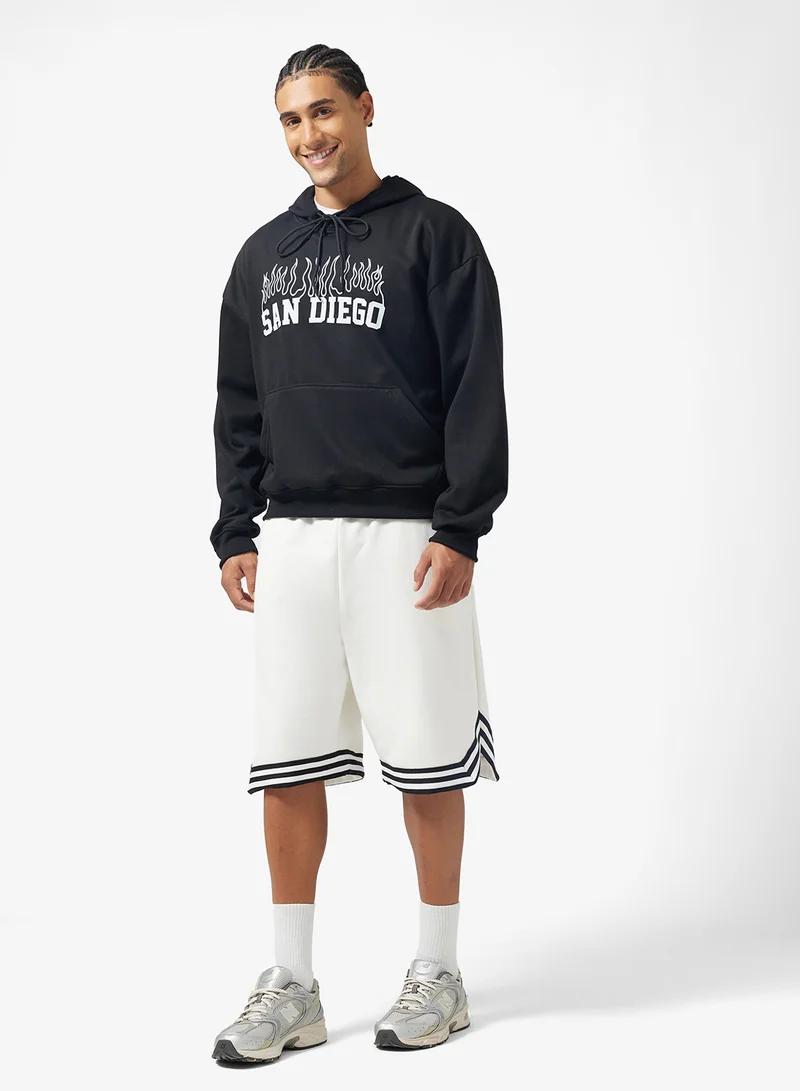 Seventy Five Oversized Striped Baggy Shorts