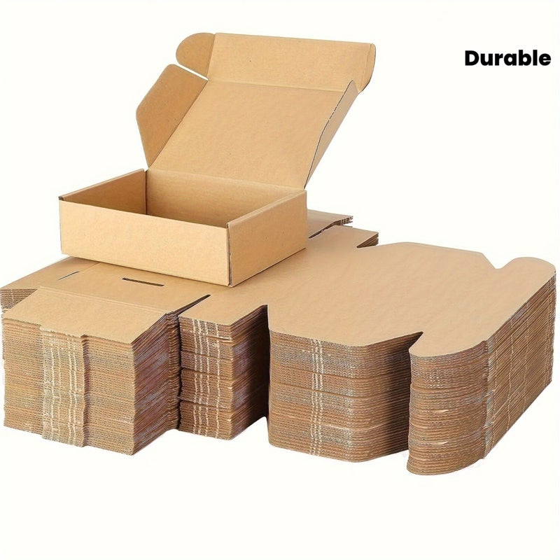 Embossed Corrugated Mailing Boxes Brown Durable Sturdy For Business Crafts Gift Wrapping Shipping Organization And Protection - Image 1