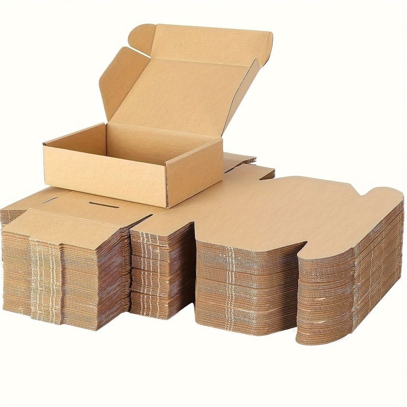 Embossed Corrugated Mailing Boxes Brown Durable Sturdy For Business Crafts Gift Wrapping Shipping Organization And Protection - Image 3