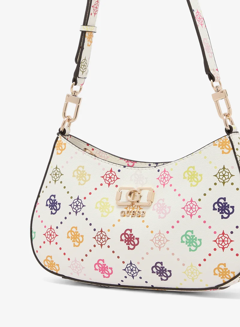 Guess  Emelie Logo Top Zip Shoulder Bag for Women | Best Price UAE