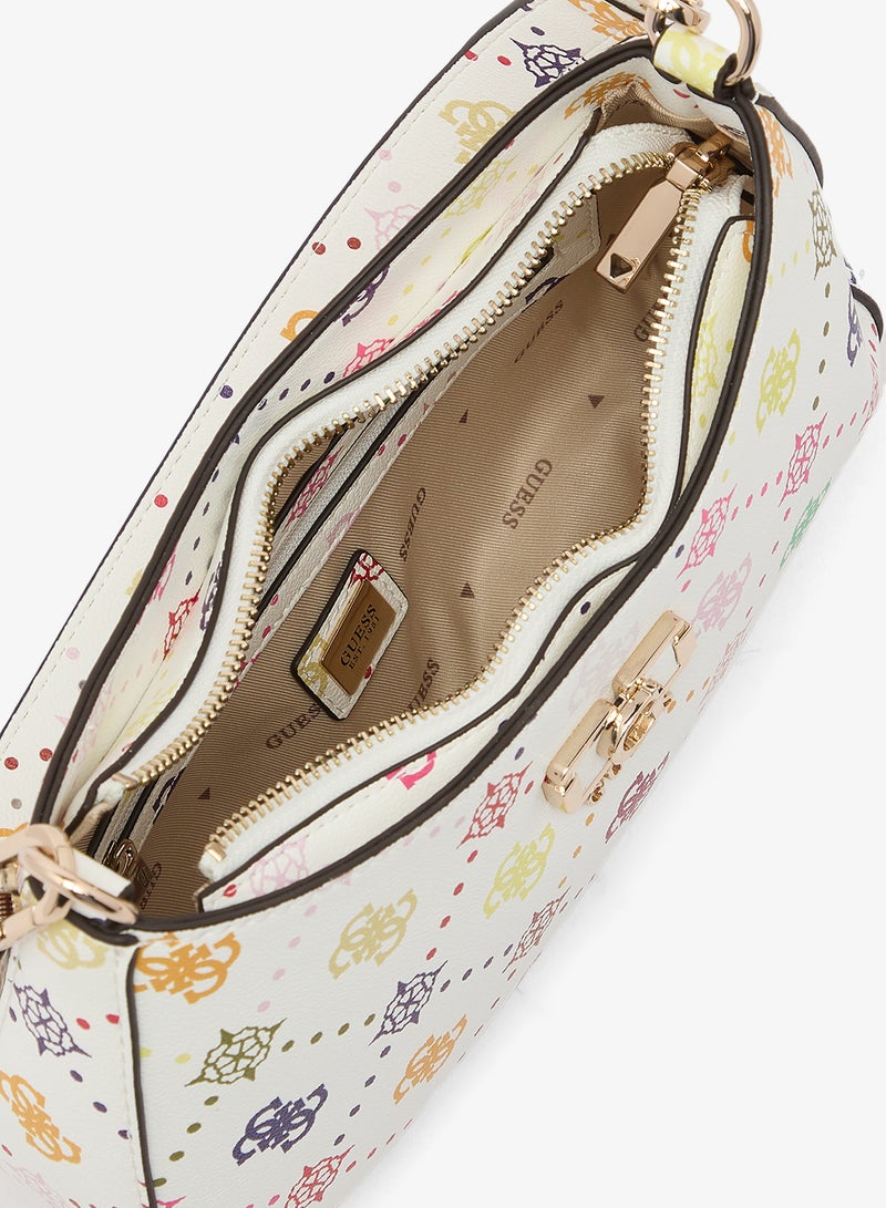 GUESS Emelie Logo Top Zip Shoulder Bag - Image 4