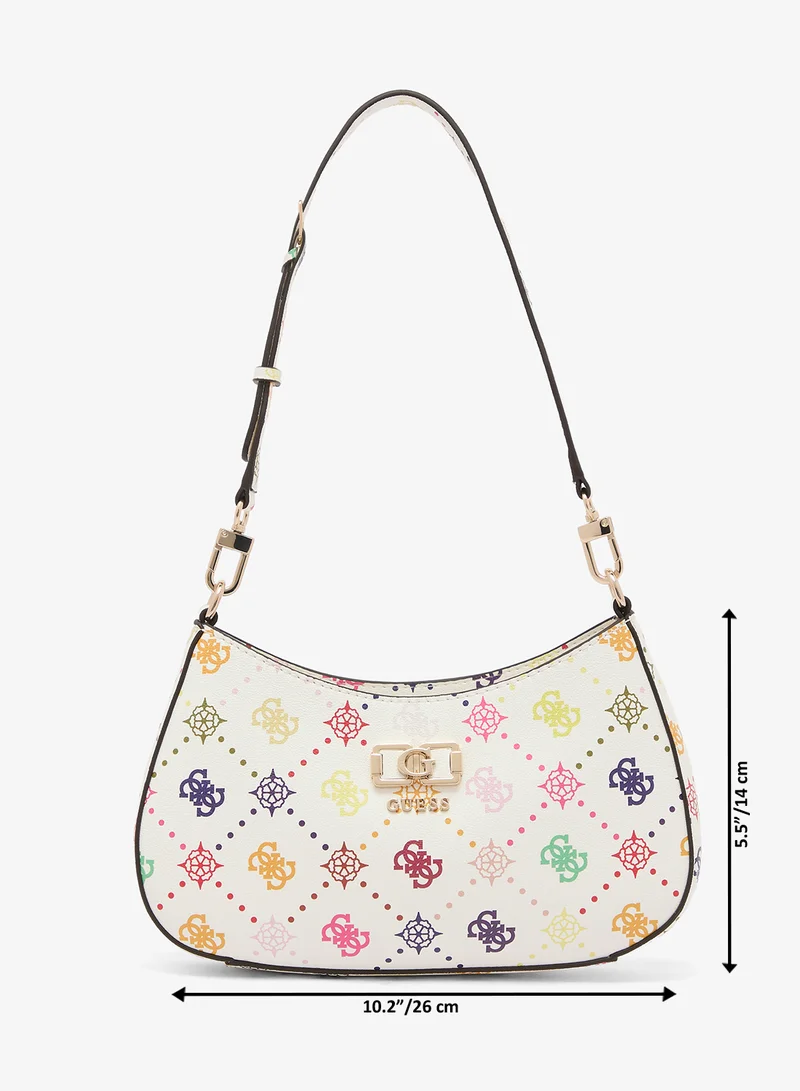 Guess  Emelie Logo Top Zip Shoulder Bag for Women | Best Price UAE