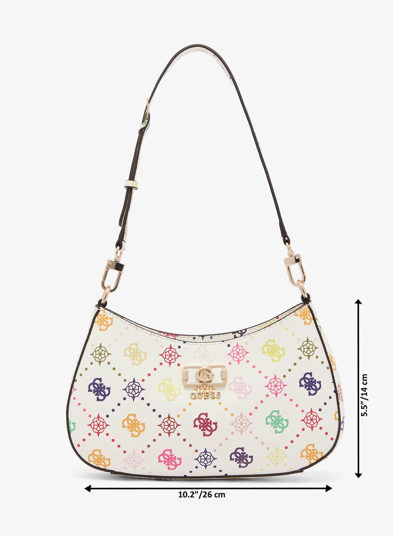 GUESS Emelie Logo Top Zip Shoulder Bag - Image 5
