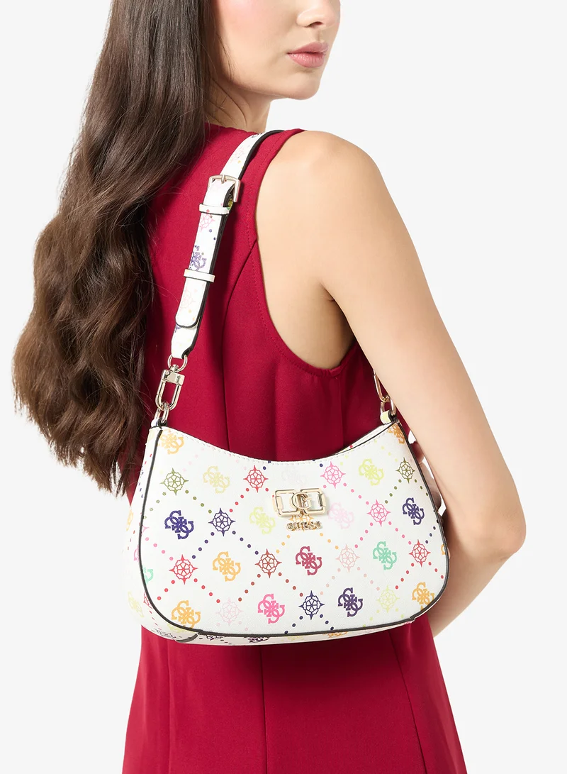 Guess  Emelie Logo Top Zip Shoulder Bag for Women | Best Price UAE