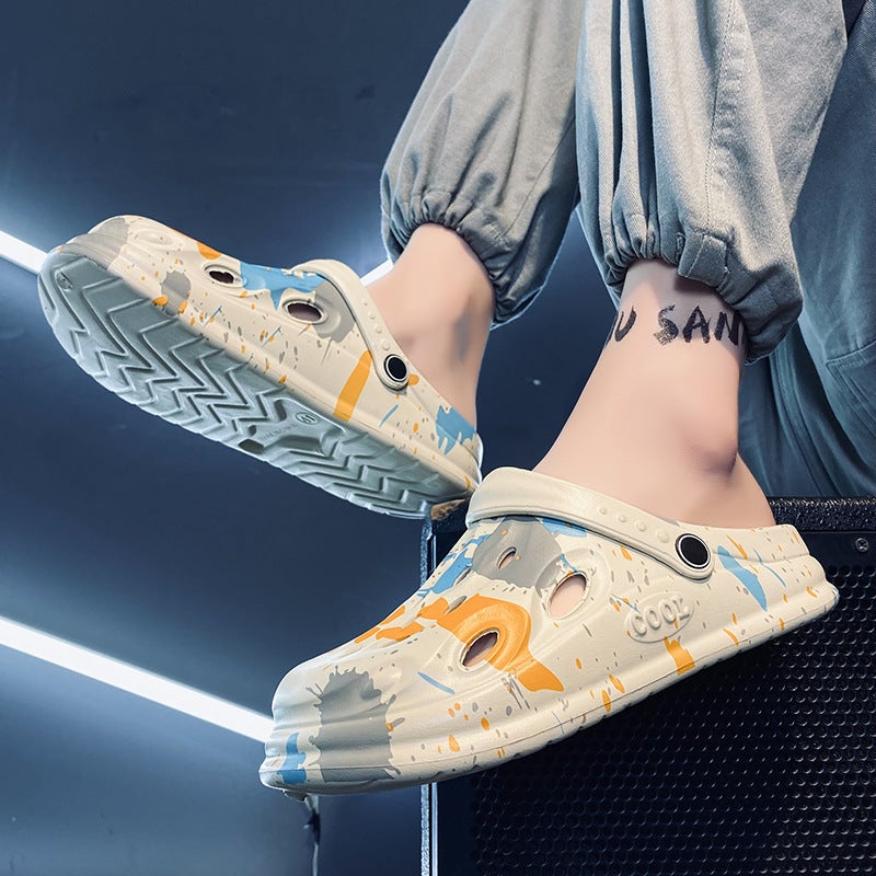 Outdoor Wear Baotou Slippers Internet Celebrity Shoes With Dung Feeling Hole Shoes Thick Sole Casual Sports Dual-Purpose Beach Shoes - Image 3
