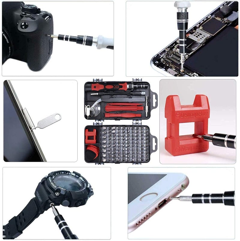 AARKRI SALES 115 in 1 Interchangeble Multipurpose Mini Screwdriver Set Magnetic Slot Wrench Bits Repair Tools Kit Set Combination Screwdriver Set for Home Appliance Laptop Mobile Computer - Image 5