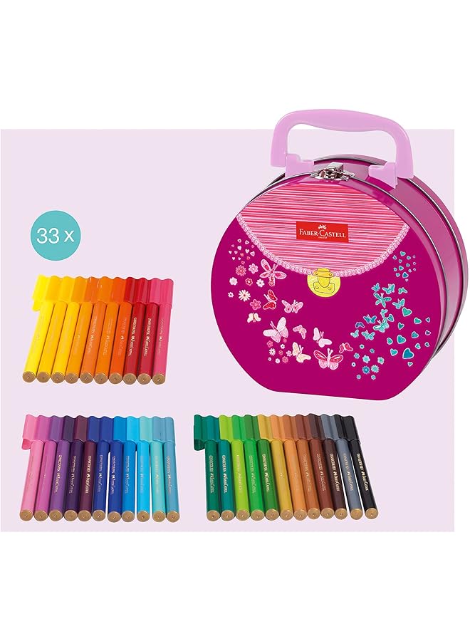 FABER-CASTELL Connector Fiber Tip Pen In Handbag Tin 33 Piece Set Multicolor  - Image 3