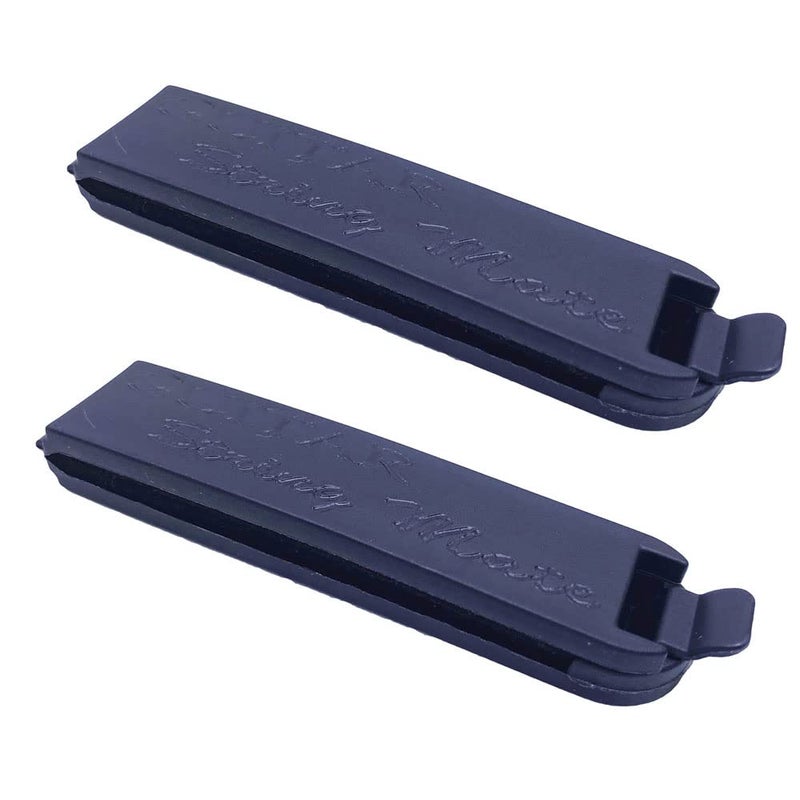 TUOREN 2PCS Guitar String Mute Noise Damper Acoustic Guitar Muffler Silencer Practice Tool Black - Built-in Mute Felt Material - Image 1