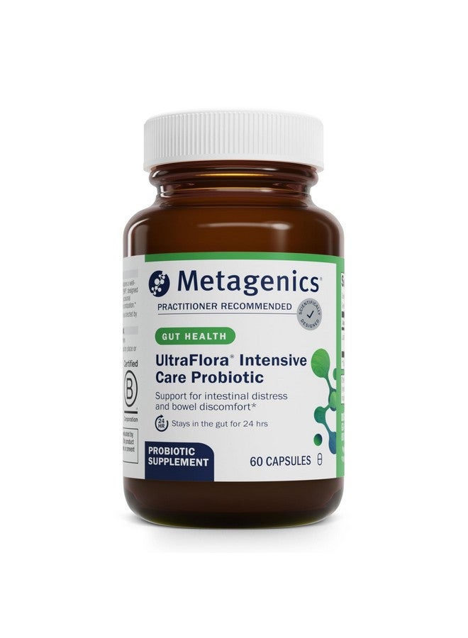 Metagenics UltraFlora Intensive Care Probiotic - Probiotic for Digestive Health* - for Occasional Irritation & Bowel Discomfort* - Immune Support* - Non-GMO & Gluten-Free - 60 Capsules - Image 1