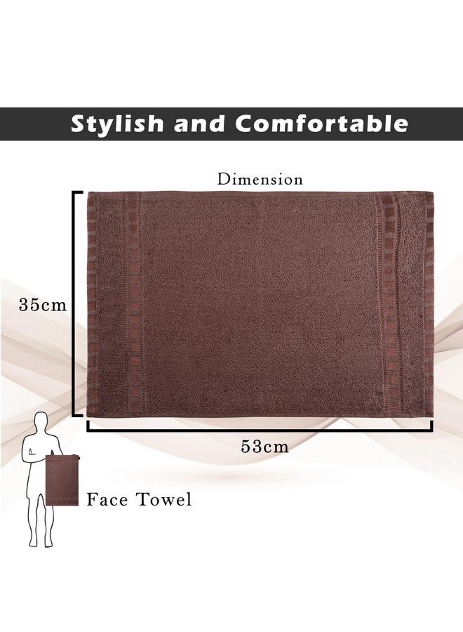 Kuber Industries Kuber Industries Pack of 2 Cotton Hand/Face Towels for Men & Women | Easily Washable | Workout Gym Napkins for Men | Pocket Towel - Golden & Brown  - Image 3