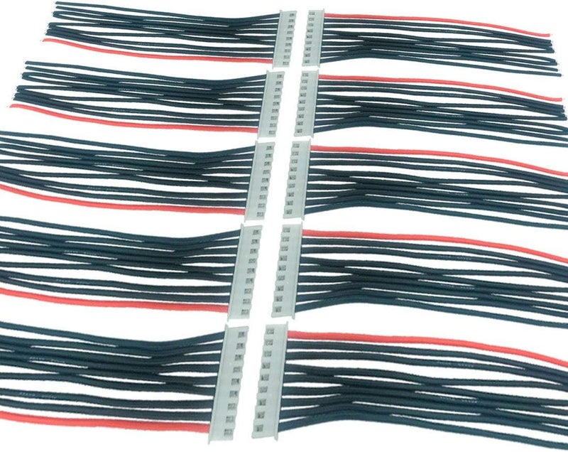 FLY RC 10pcs JST-XH 8S Balance Plug Extension Lead Wire Balance Wire for LiPo Battery Balance Charging (10pcs 8s) - Image 1