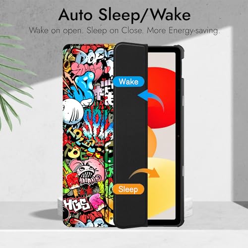 Robustrion Cover for Redmi Pad SE 11 inch Cover Case, Trifold Flip Stand Cover Case for Redmi Pad SE 11 inch Tablet [Auto Sleep/Wake Support] - Hippy - Image 3