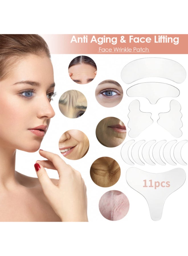 Gueiddi Neck Wrinkle Patches Reusable Anti Wrinkles pads Silicone face patches Face and Forehead Wrinkle Patchesfor Skin Lines PreventionReduce Fine Wrinkles Frown Smile and Chest Lines11PCS - Image 4