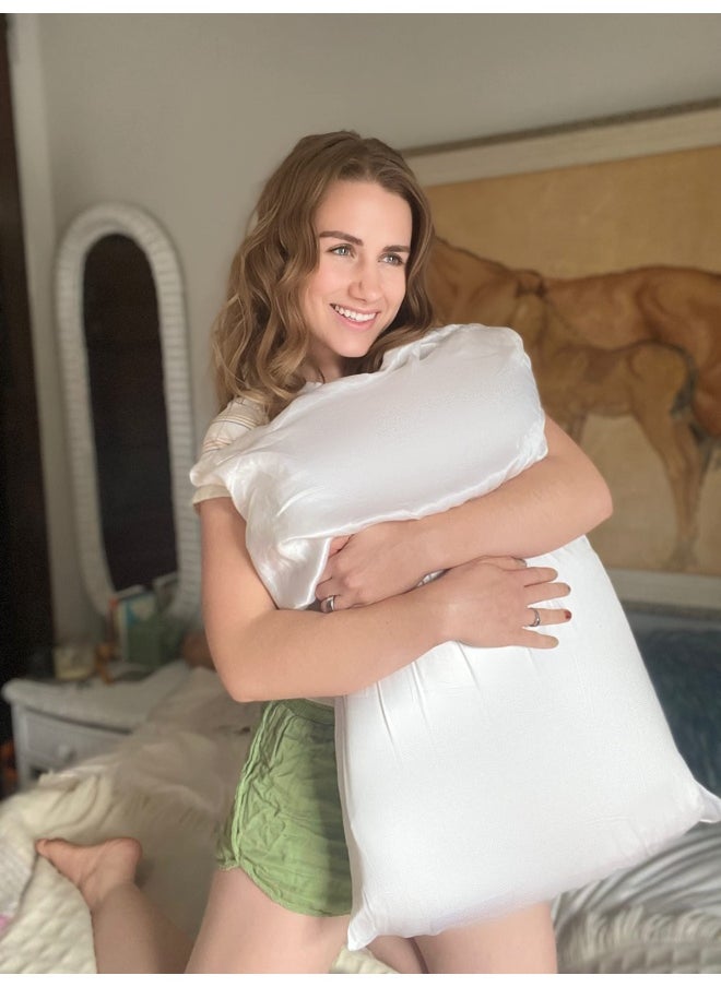 ALASKA BEAR 100  Mulberry Silk Pillowcase For Hair And Skin Health  Hypoallergenic  Standard Size 50X75Cm Natural Silk Pillow Case Slip Beauty Sleep  1Pieces  Ivory White  - Image 5