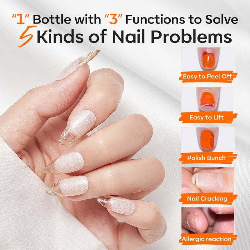 modelones Nail Dehydrator and Primer Base Coat, 3-in-One HEMA-Free Nourishing Prep for Acrylic & Gel Nails, Supports Growth - Image 4