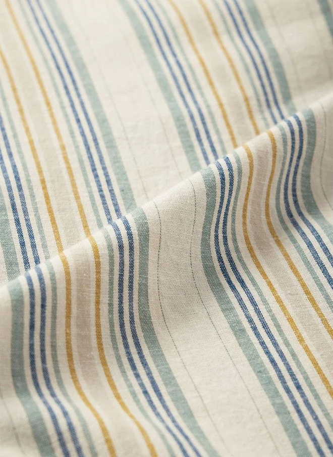 The Souled Store  The Souled Store Men Sundown Striped Multicolor Regular Fit Cotton Linen Shirt  | Best Price UAE