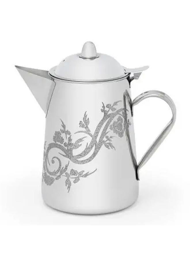 Alsaif Steel Maxima Bucket Wooded 3 Liters Silver 