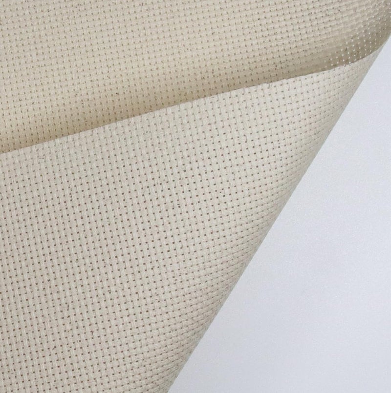 KCS one Piece 19" x 28"(48cmx72cm) 11CT Counted Cotton Aida Cloth Cross Stitch Fabric (Oatmeal) - Image 2