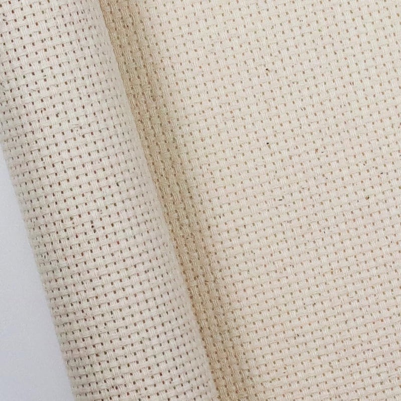 KCS one Piece 19" x 28"(48cmx72cm) 11CT Counted Cotton Aida Cloth Cross Stitch Fabric (Oatmeal) - Image 3