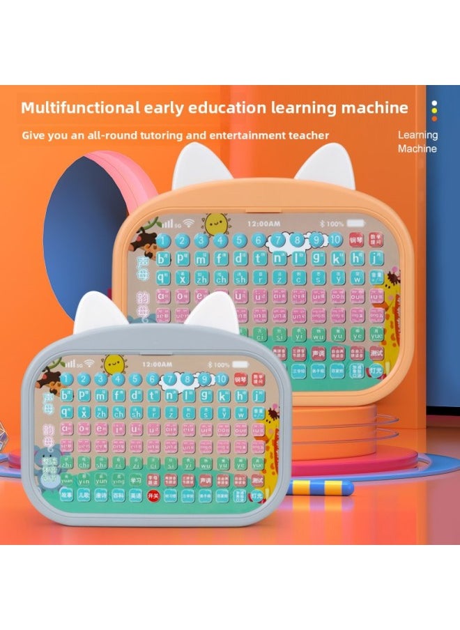 null - First Grade Learning Chinese Pinyin Phonics Training Artifact Point Reading Pinyin Learning Machine Children's Large Class Enlightenment Early Education-Color:Upgraded Pinyin Learning Machine [Battery Delivery]-Powder - Image 1