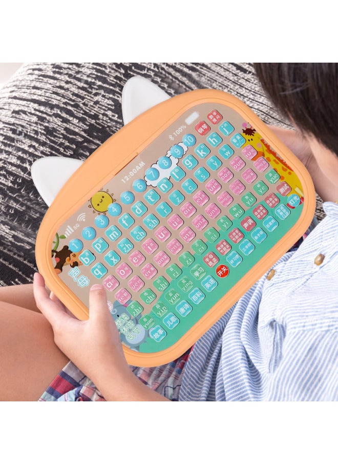 null - First Grade Learning Chinese Pinyin Phonics Training Artifact Point Reading Pinyin Learning Machine Children's Large Class Enlightenment Early Education-Color:Upgraded Pinyin Learning Machine [Battery Delivery]-Powder - Image 1